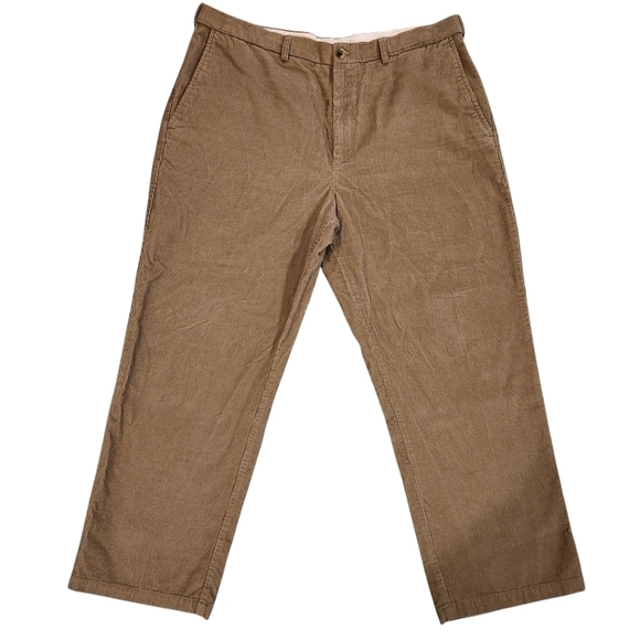 Haggar Men's Corduroy Khaki Straight Leg Flat Front Pants Size 40x29 - Picture 1 of 8